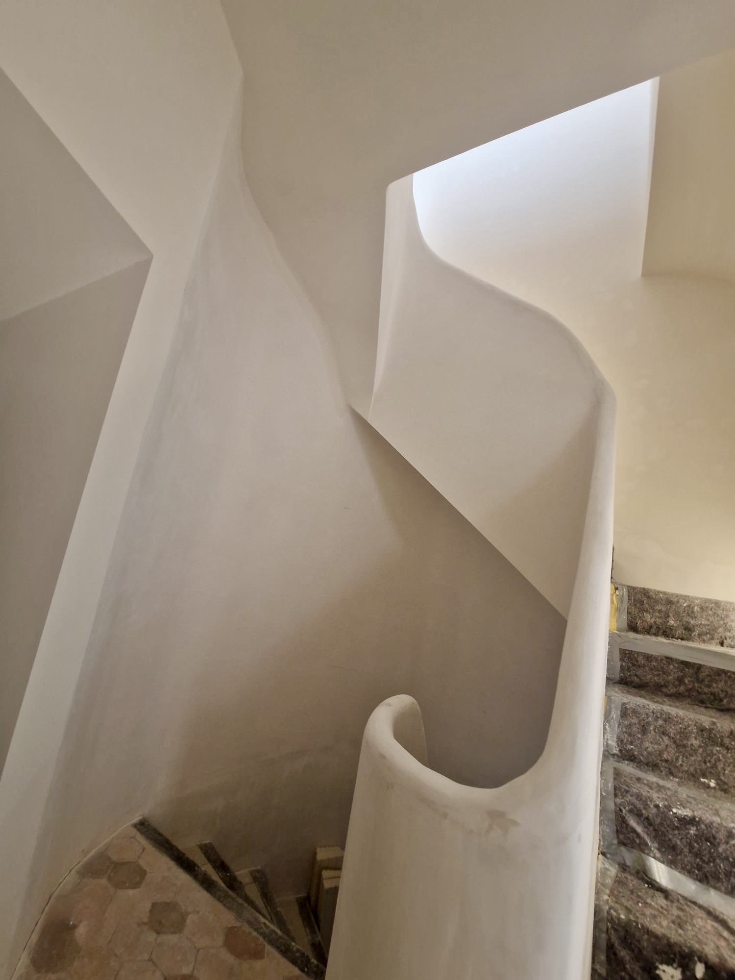 Detalle de escalera helicoidal